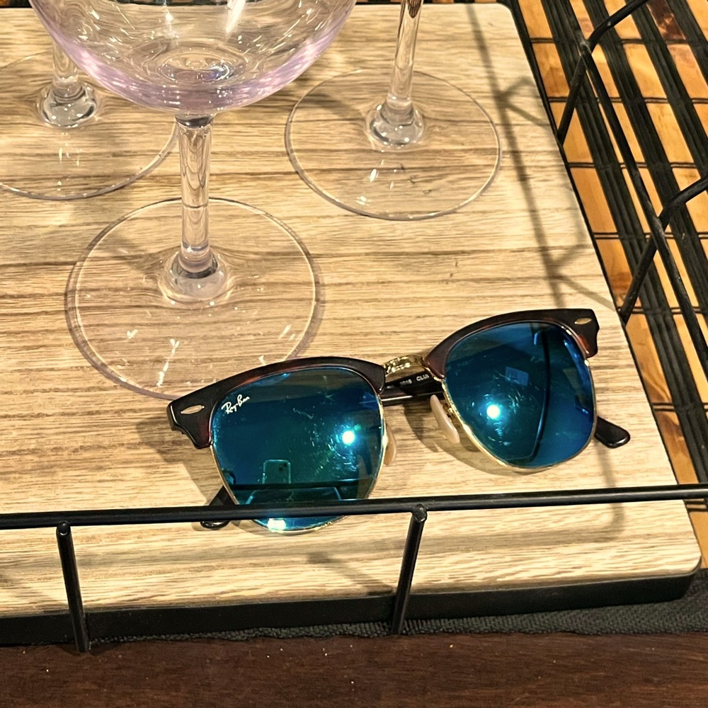 Raybans Tortoise Shell Frame With Blue Lenses. $5… - image 2